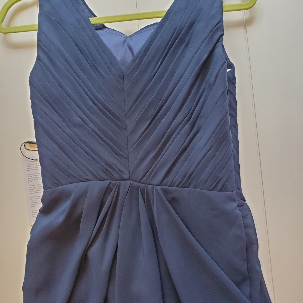 JJs House Knee-Length Chiffon Dress Navy - Picture 5 of 7